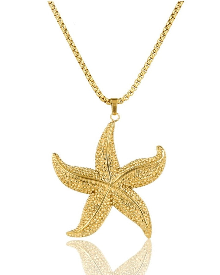 Zeester ketting goud/zilver