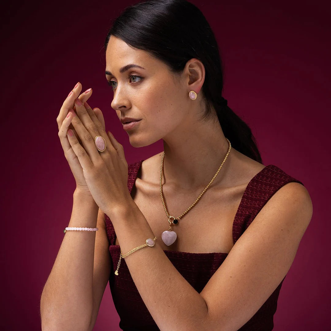 Rozekwarts oorstekers vintage