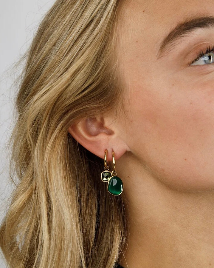 Groene Agaat oorbellen