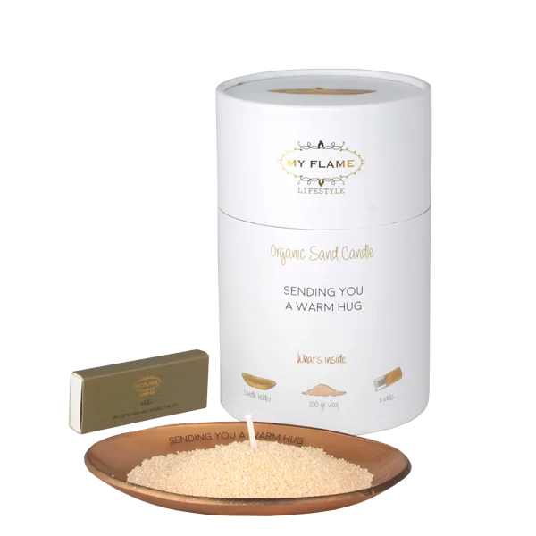 Organic Sand Candle ‘sending you a warm hug’