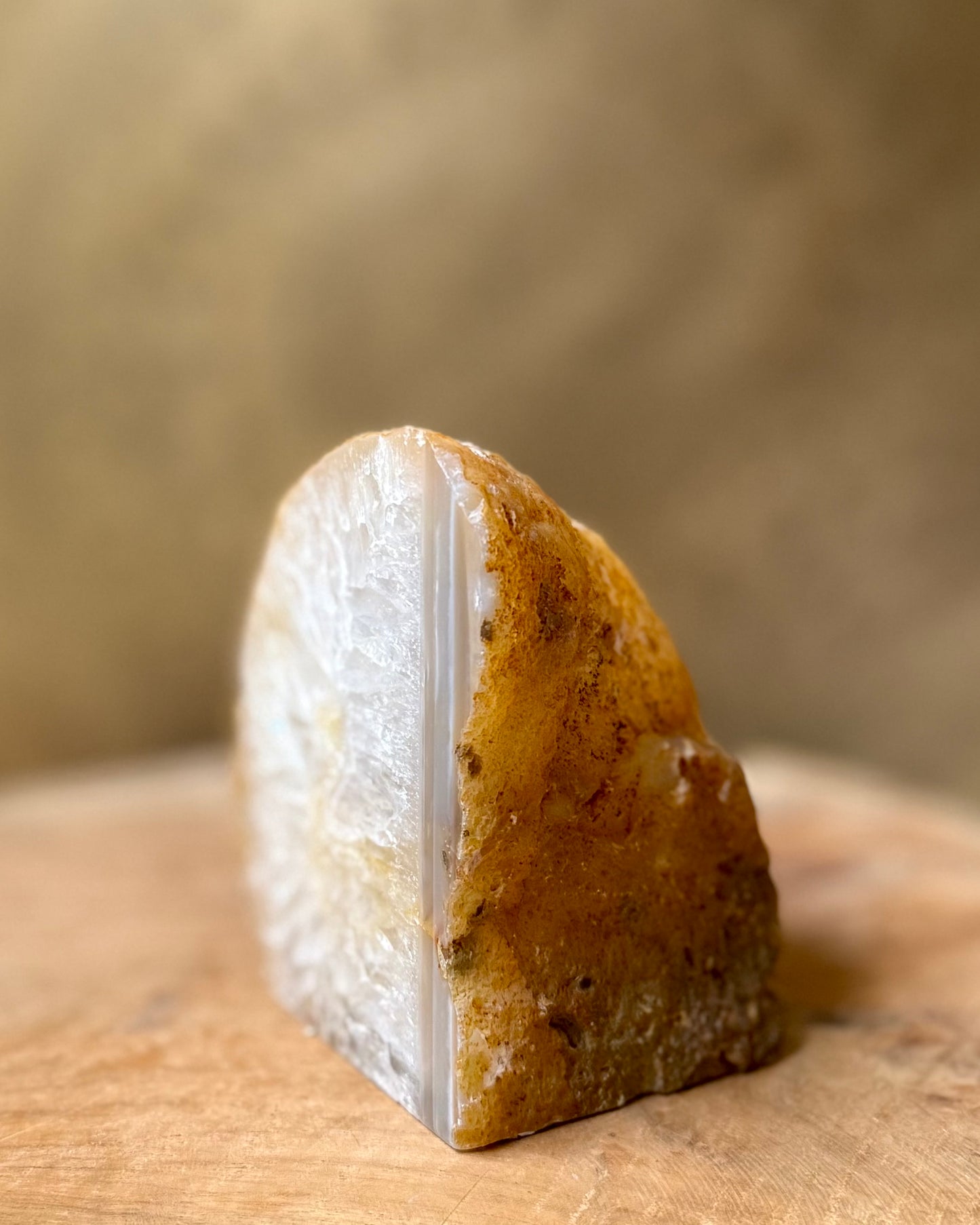 Agaat geode waxinelichthouder