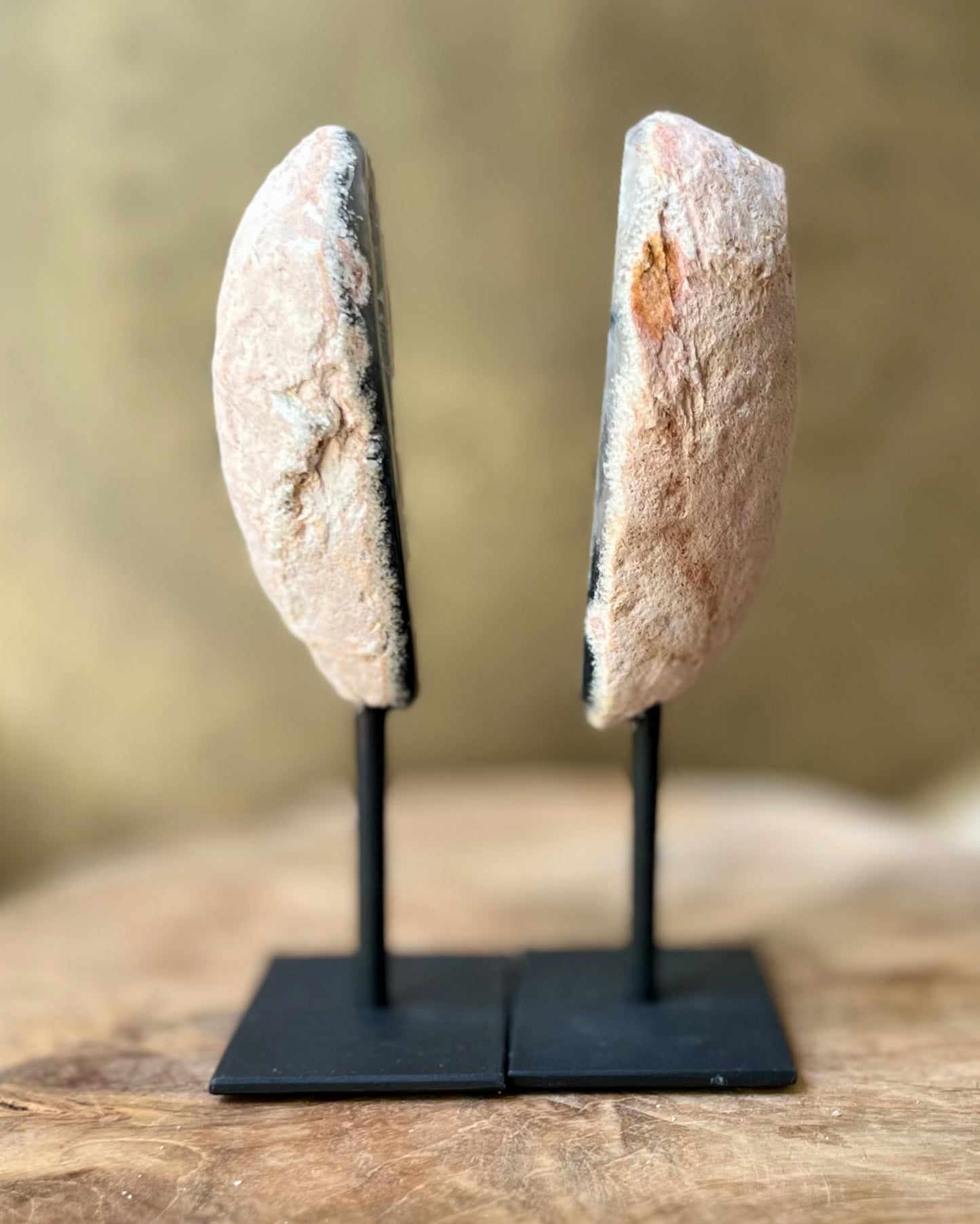 Agaat geode paartje op standaard