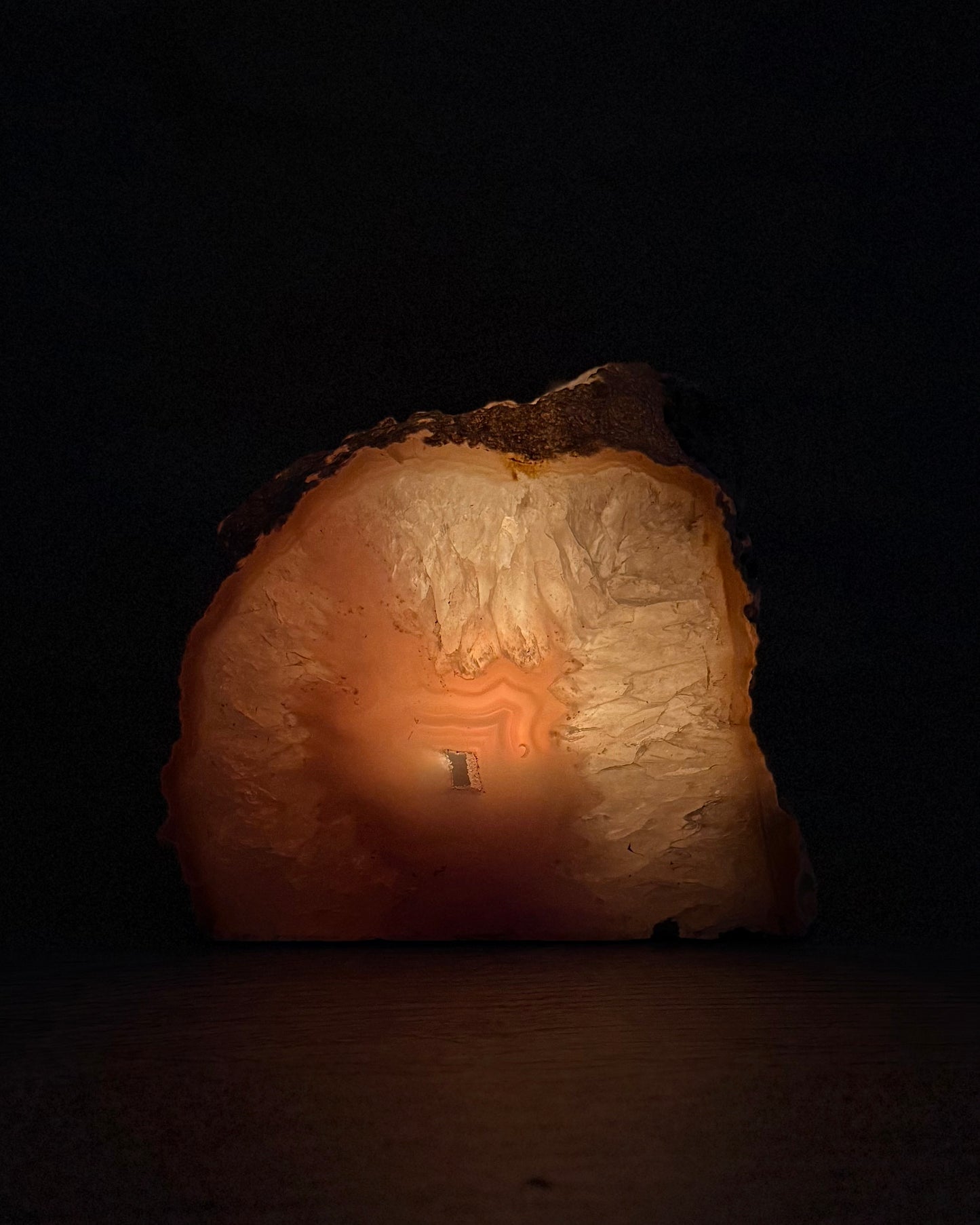 Agaat geode waxinelichthouder