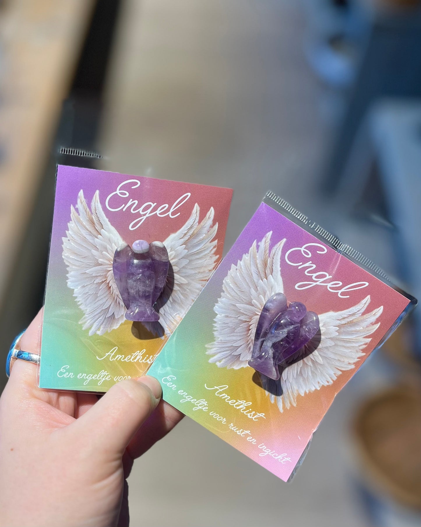Giftsetje engel Amethist