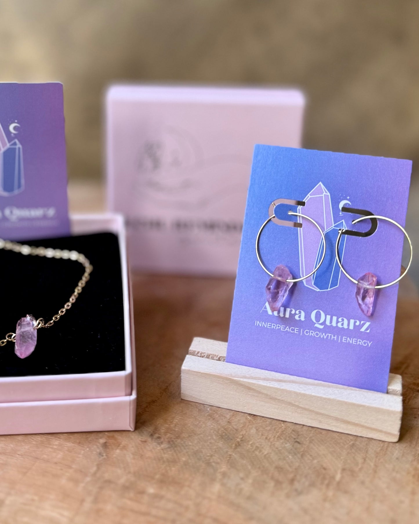 Aura Quartz oorbellen