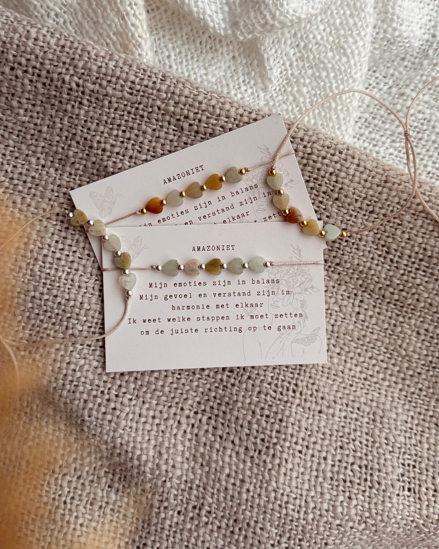 Hartjes armbandje - Amazoniet