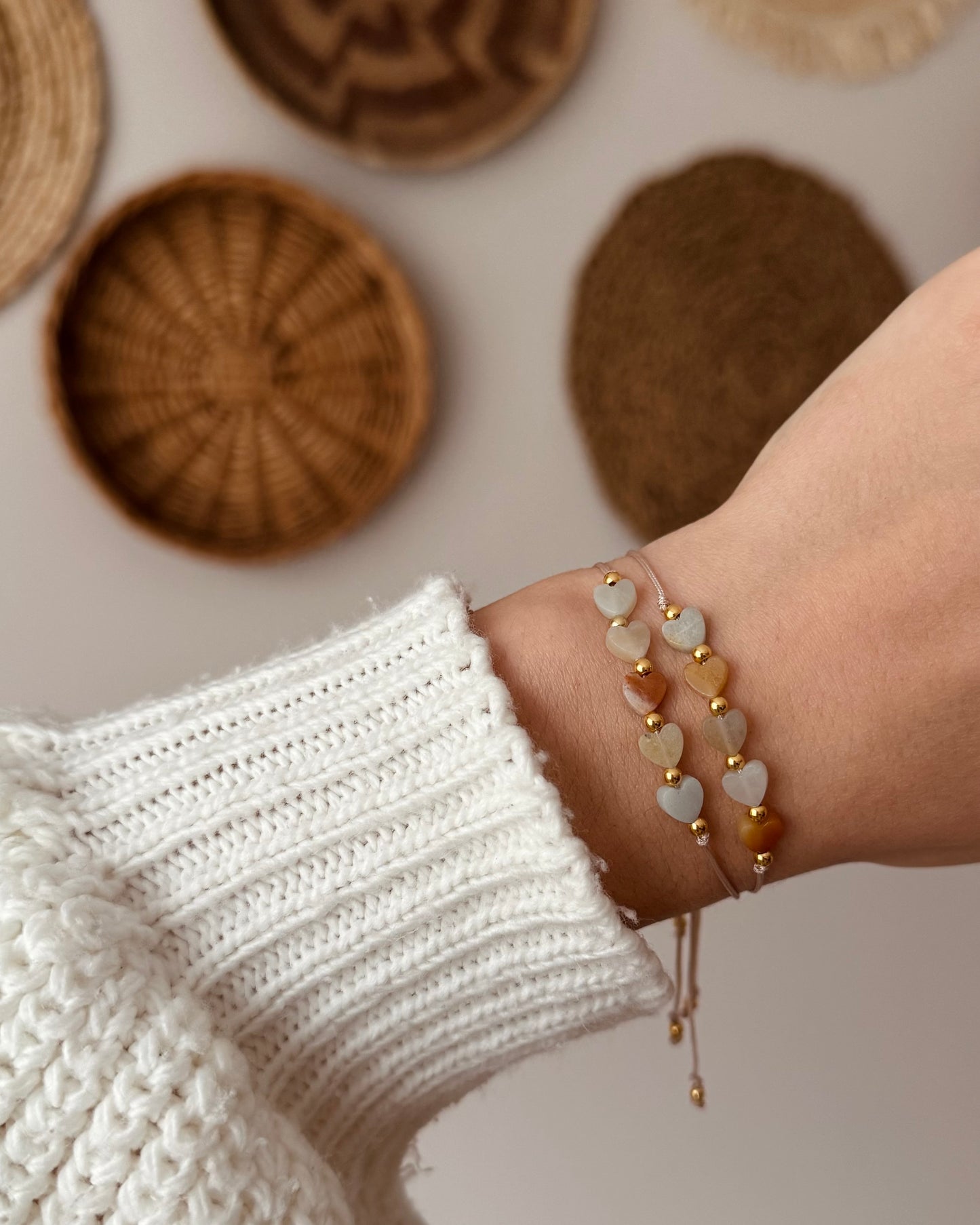 Hartjes armbandje - Amazoniet