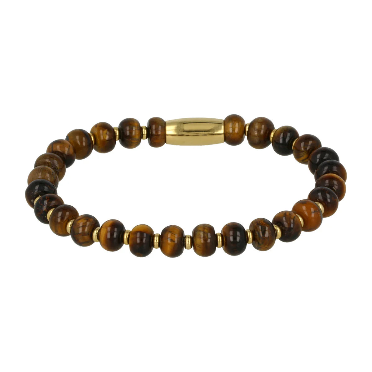 Tijgeroog armband goud