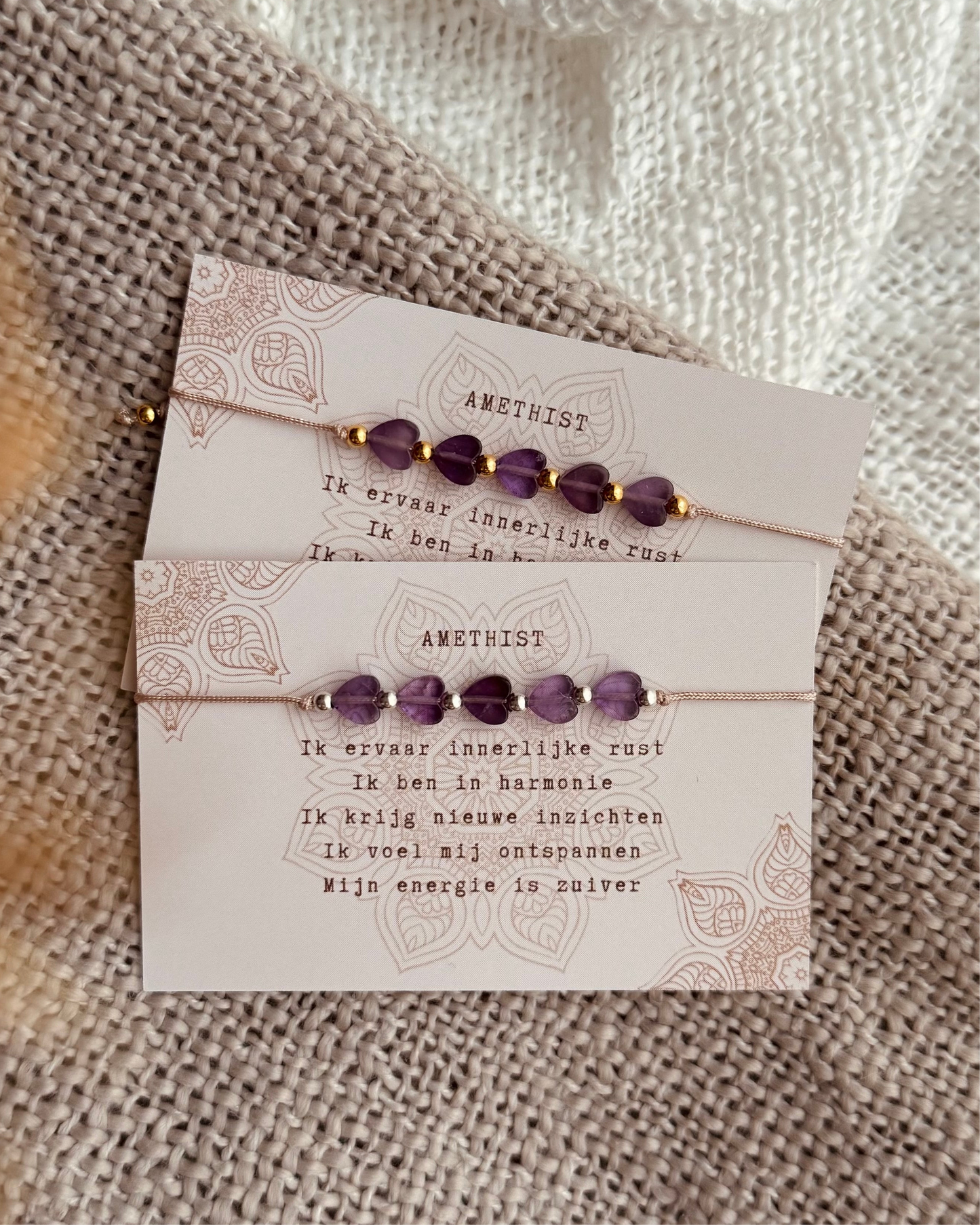 Hartjes armbandje - Amethist