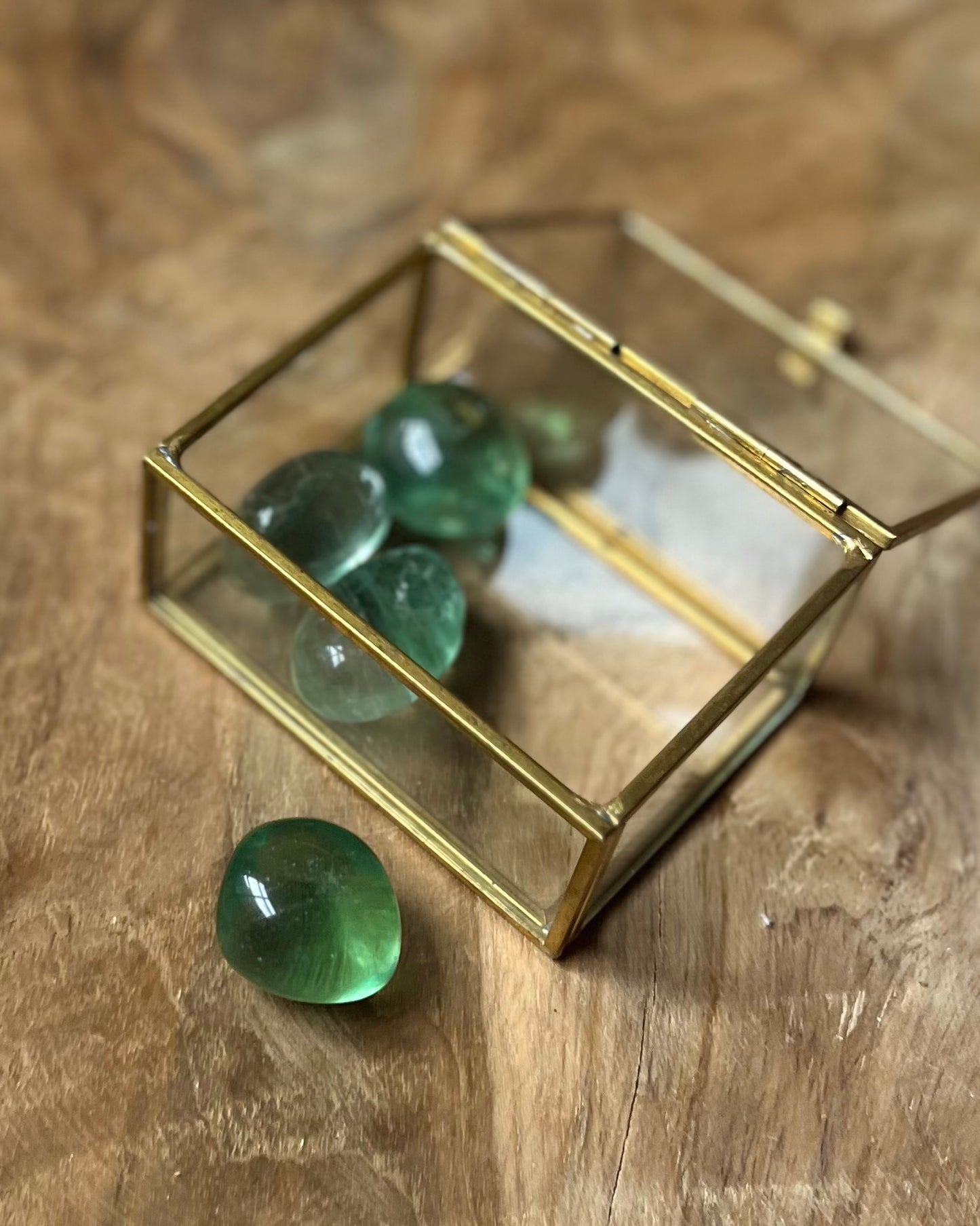 Groene Fluoriet trommelsteen