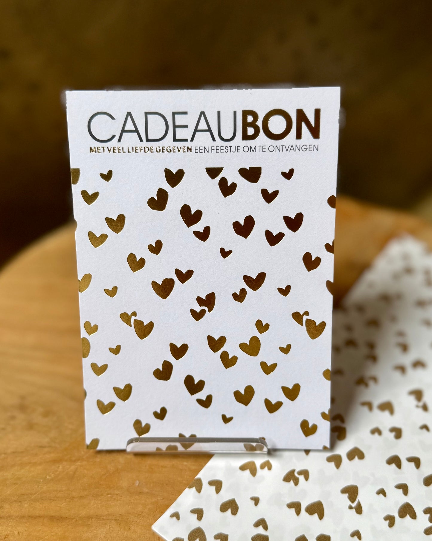 Cadeaubon fysiek Hearts & flowers € 10-€100