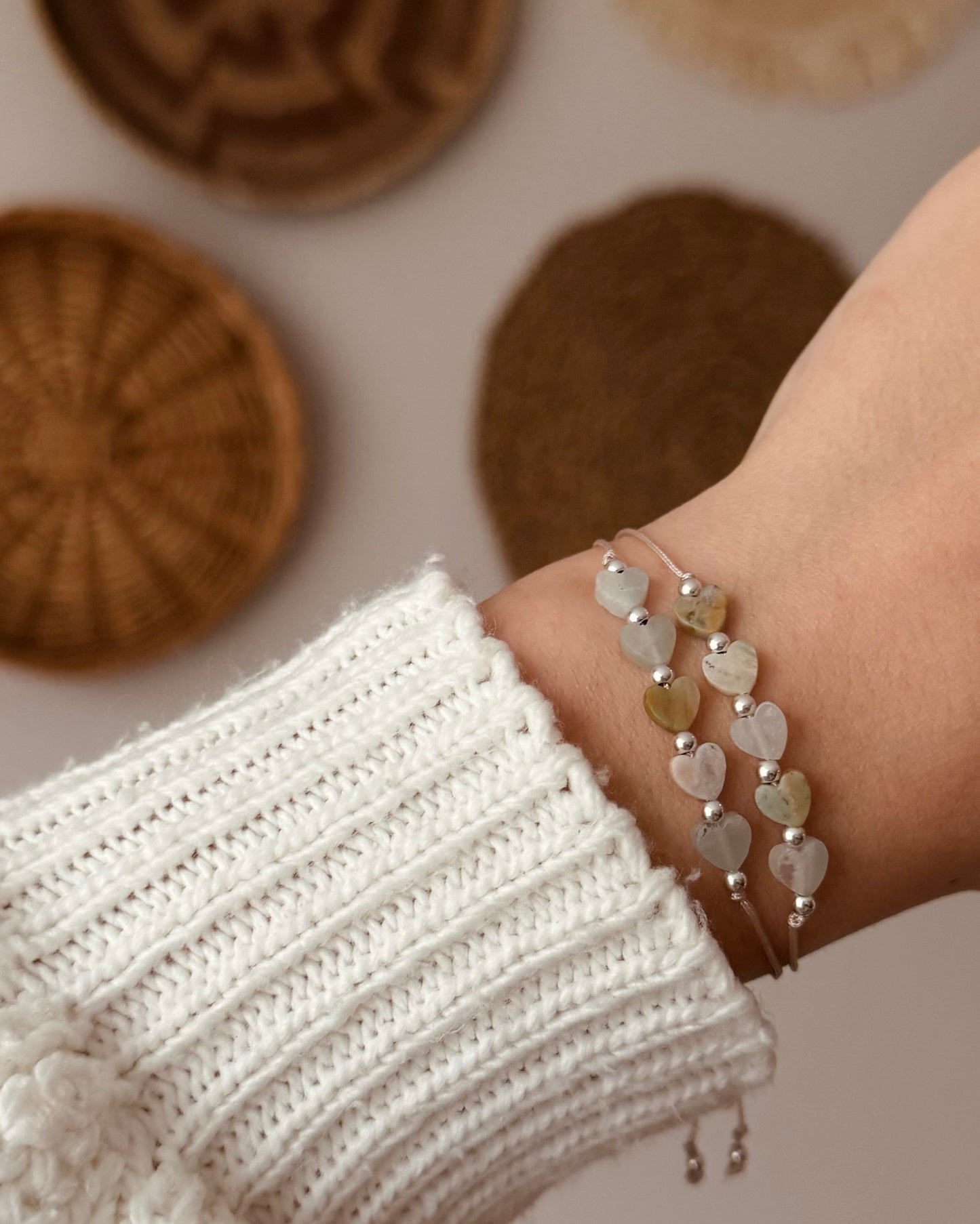 Hartjes armbandje - Amazoniet