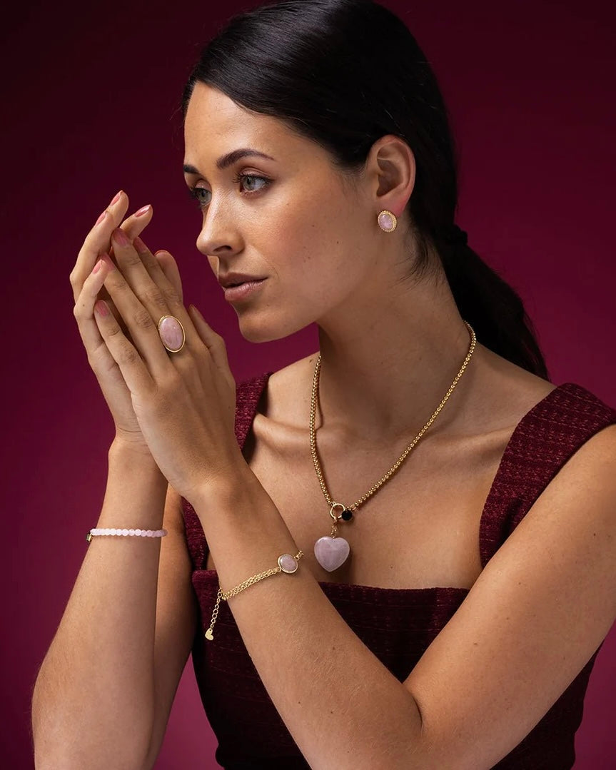 Rozekwarts dubbele armband