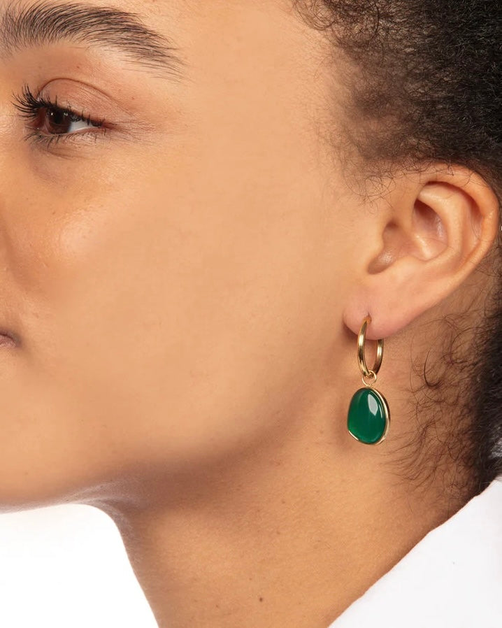 Groene Agaat oorbellen