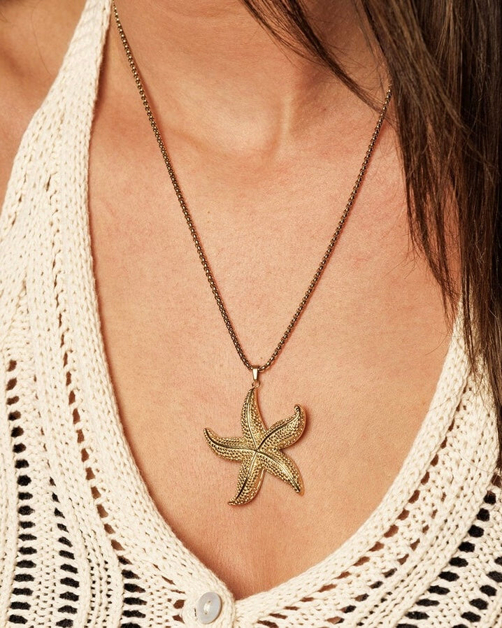 Zeester ketting goud/zilver