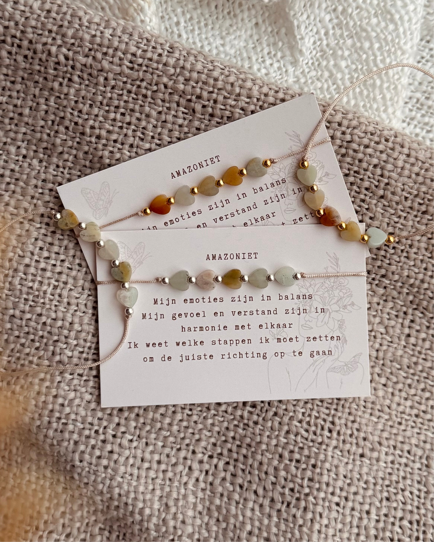 Hartjes armbandje - Amazoniet