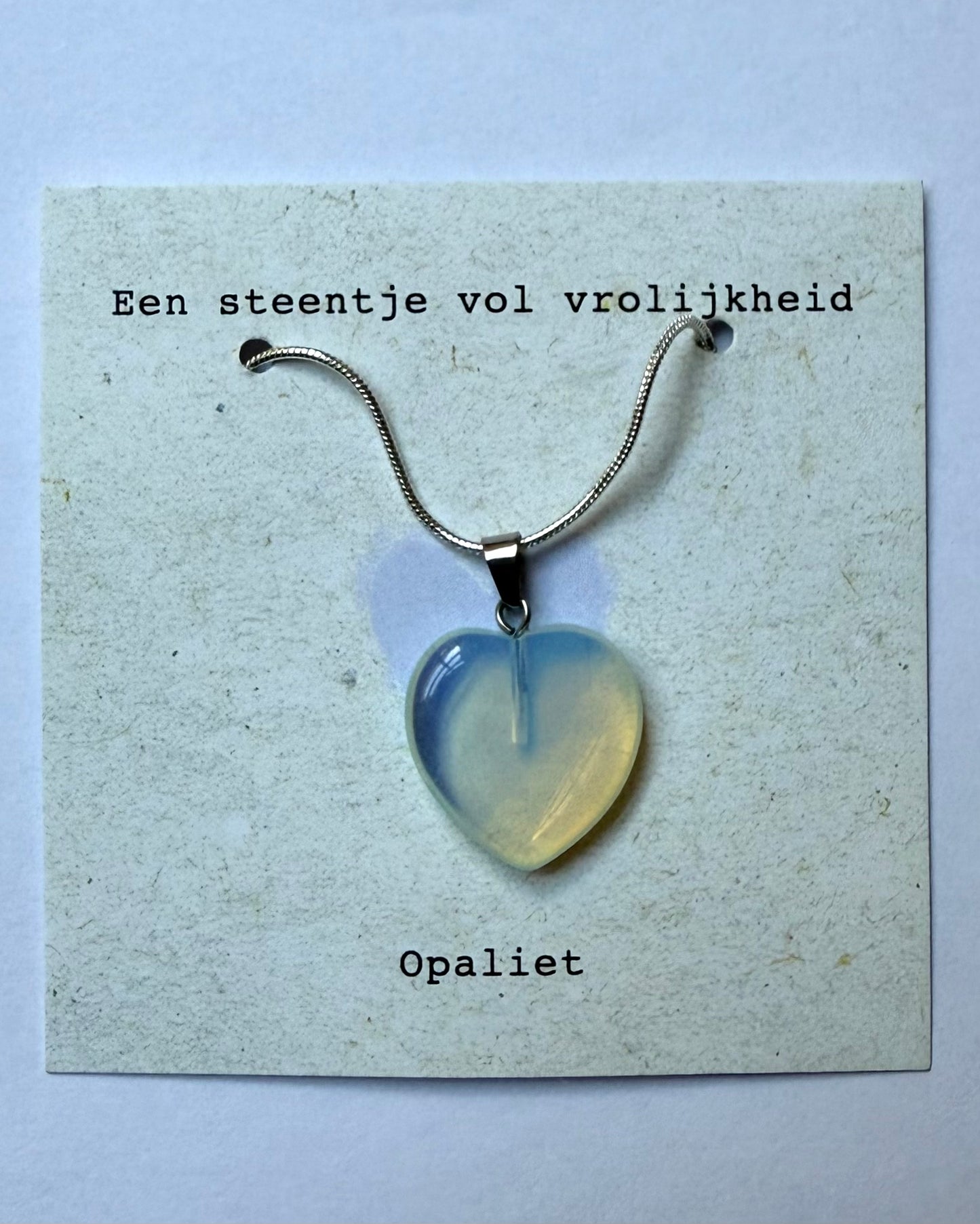 Ketting Steentje vol vrolijkheid ketting - Opaliet