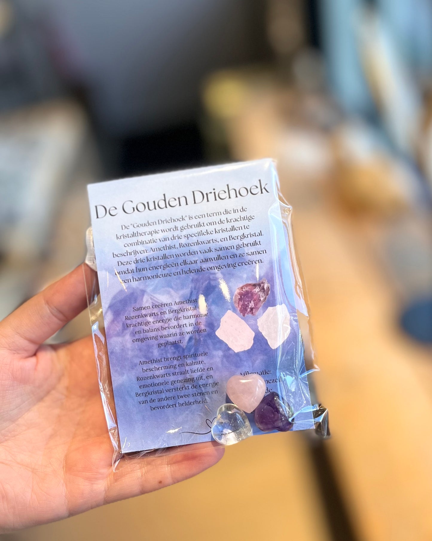 Gouden driehoek hartjes giftsetje maat S