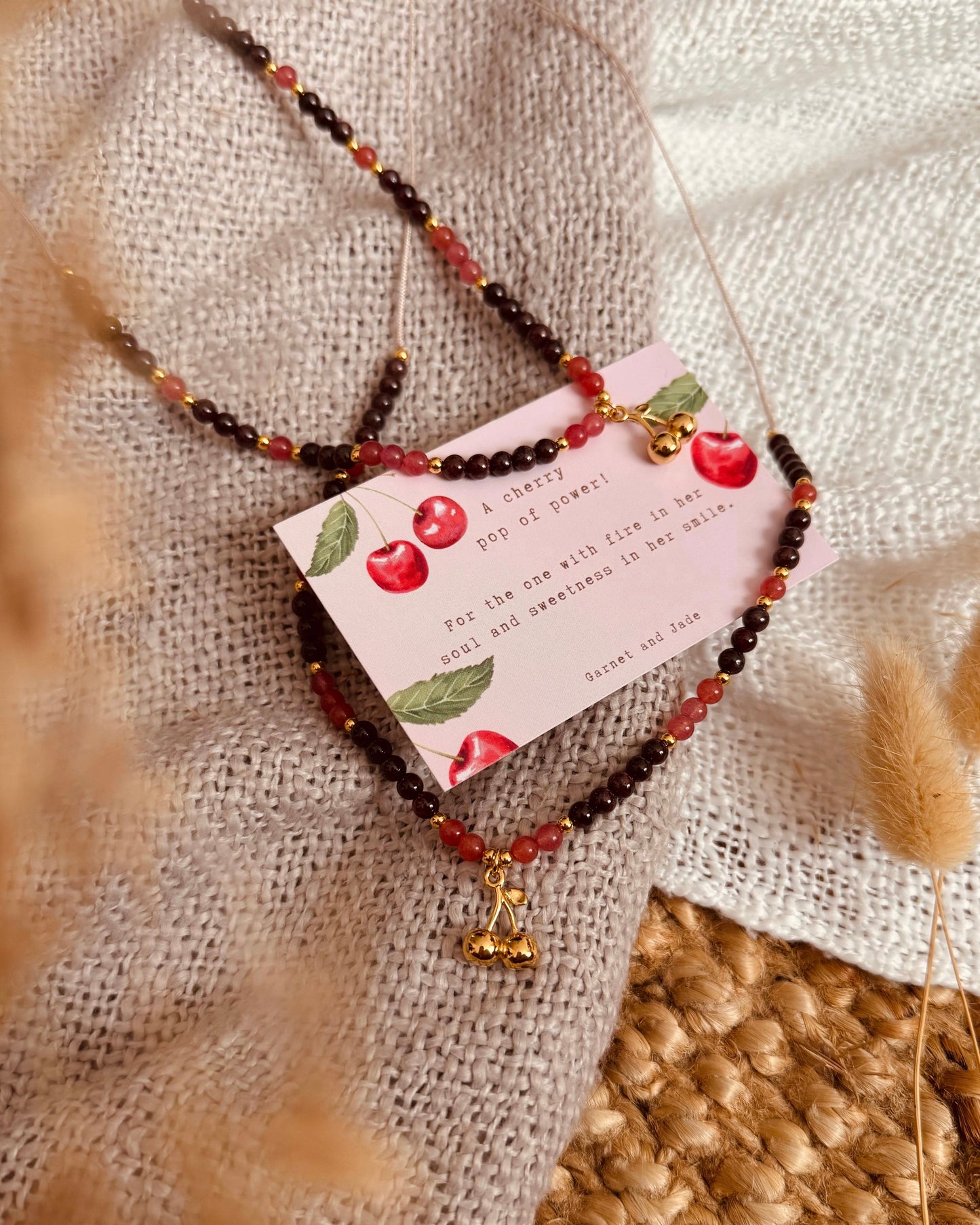Cherry edelsteenketting