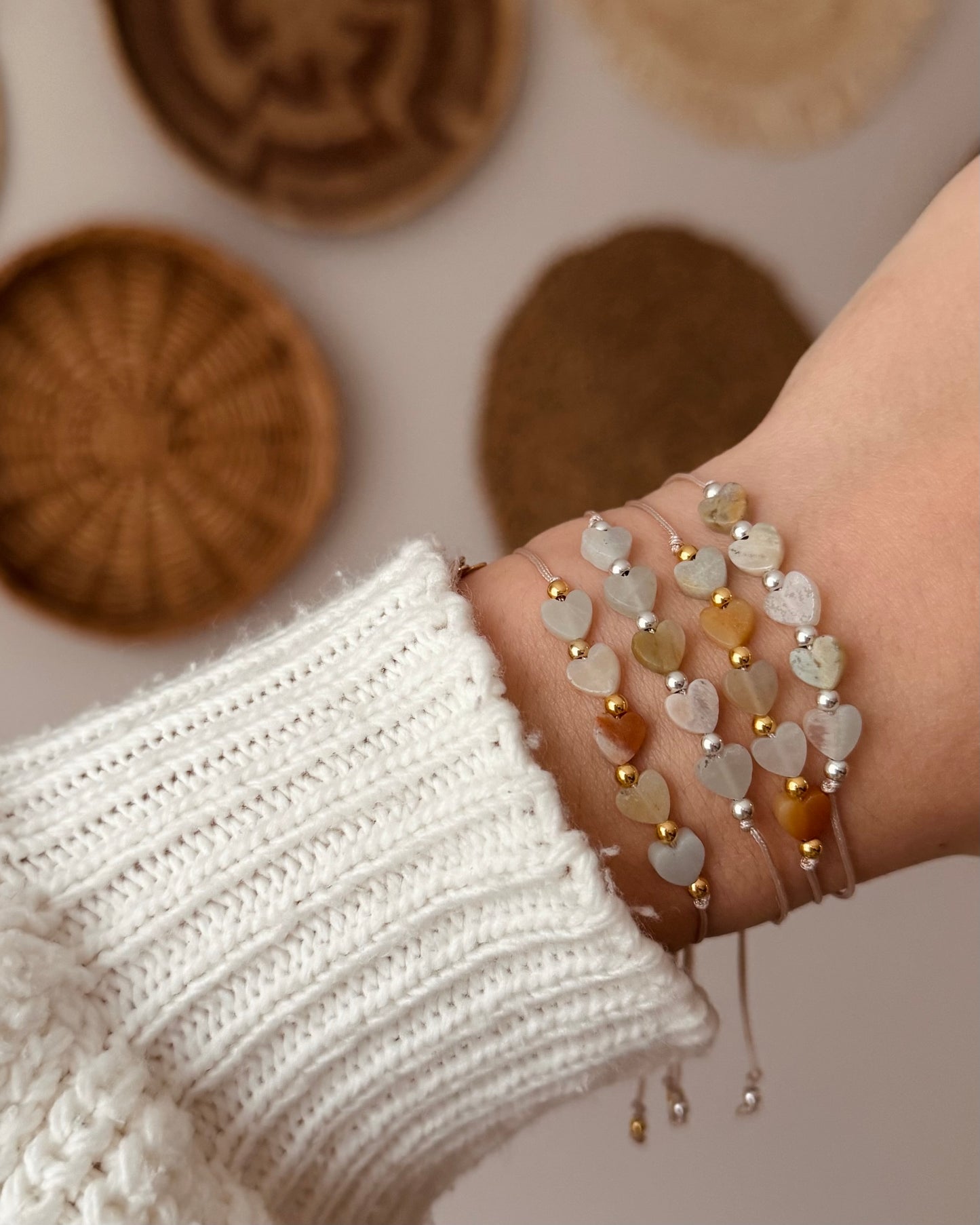 Hartjes armbandje - Amazoniet