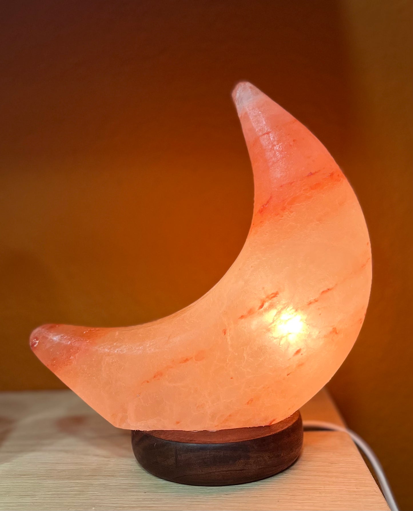 Zoutlamp maan groot oranje