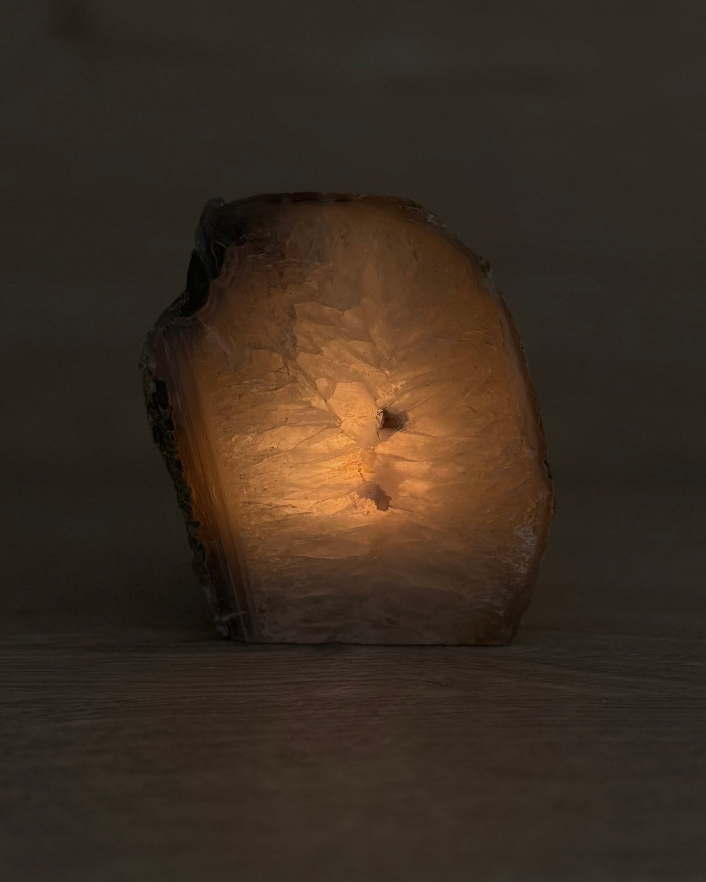 Agaat geode waxinelichthouder