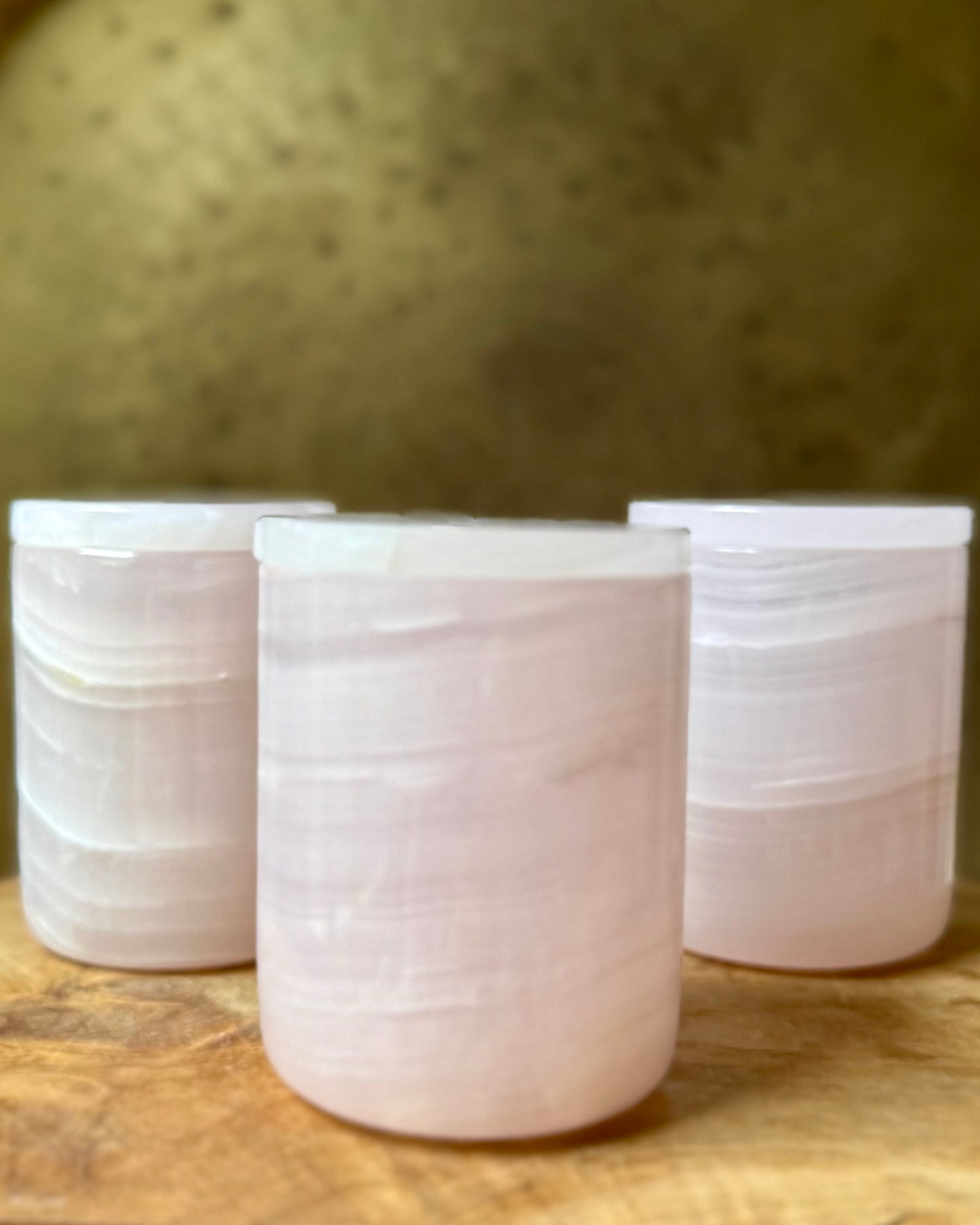 Mangano Calciet pot met kaars