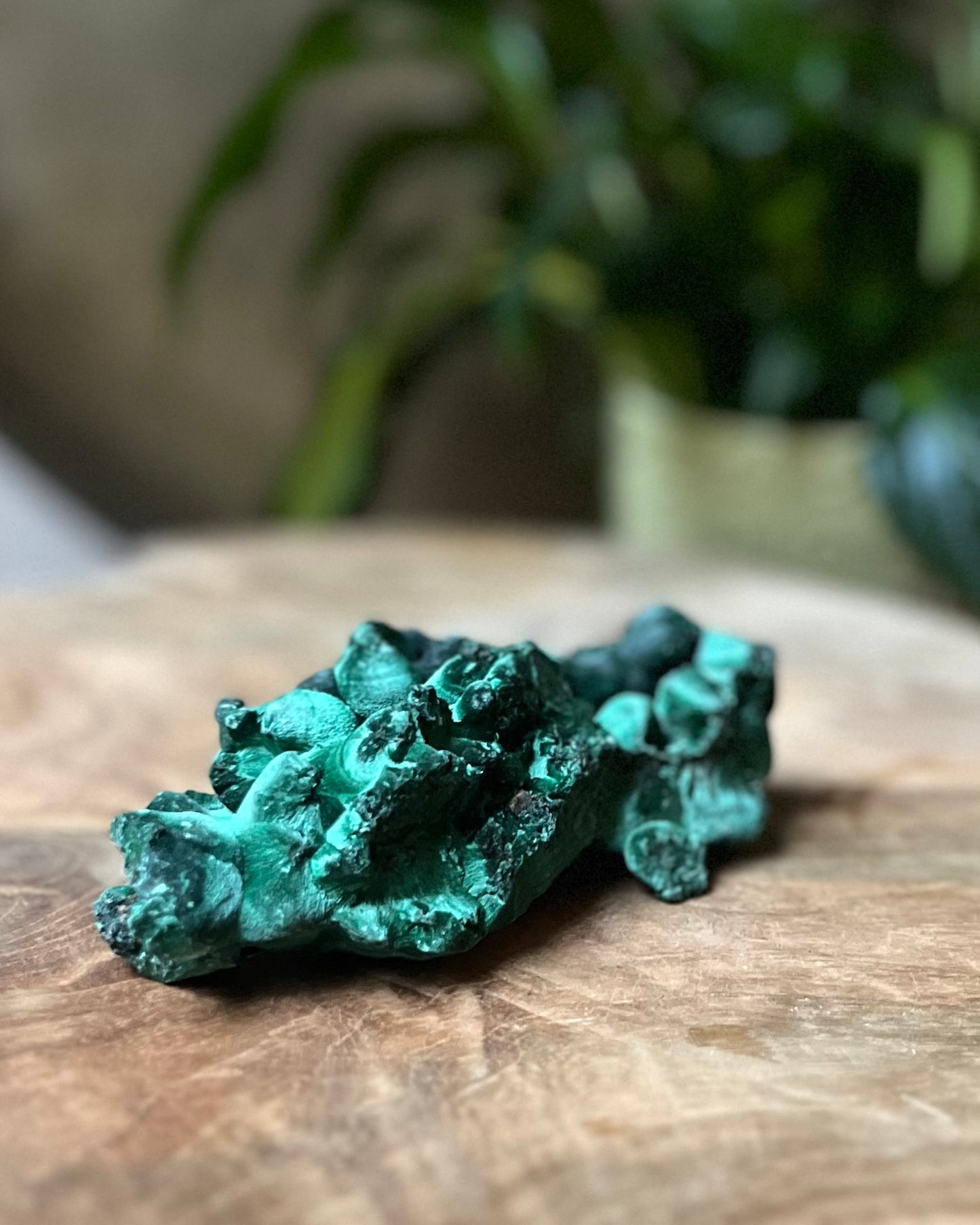 Ruw stuk Velvet (fluweel) Malachiet