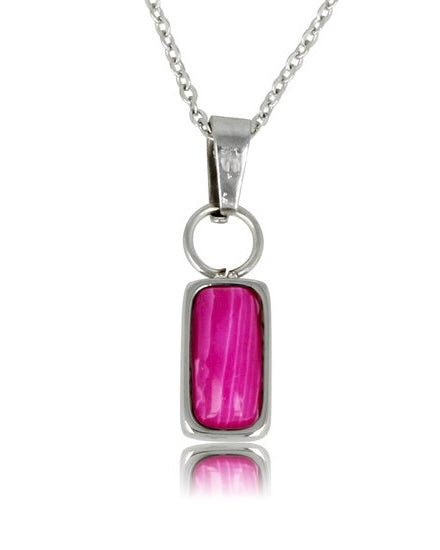Roze Agaat ketting goud