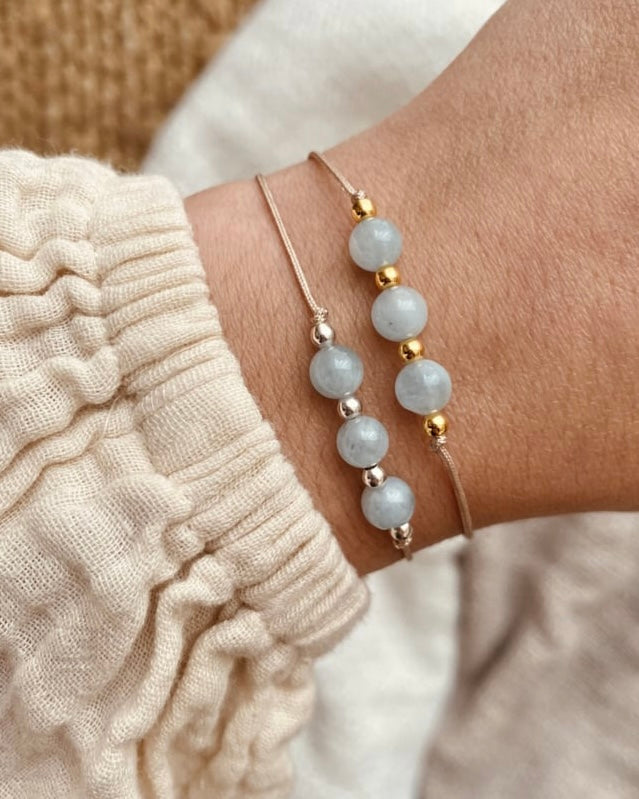 Affirmation bracelet - Aquamarine