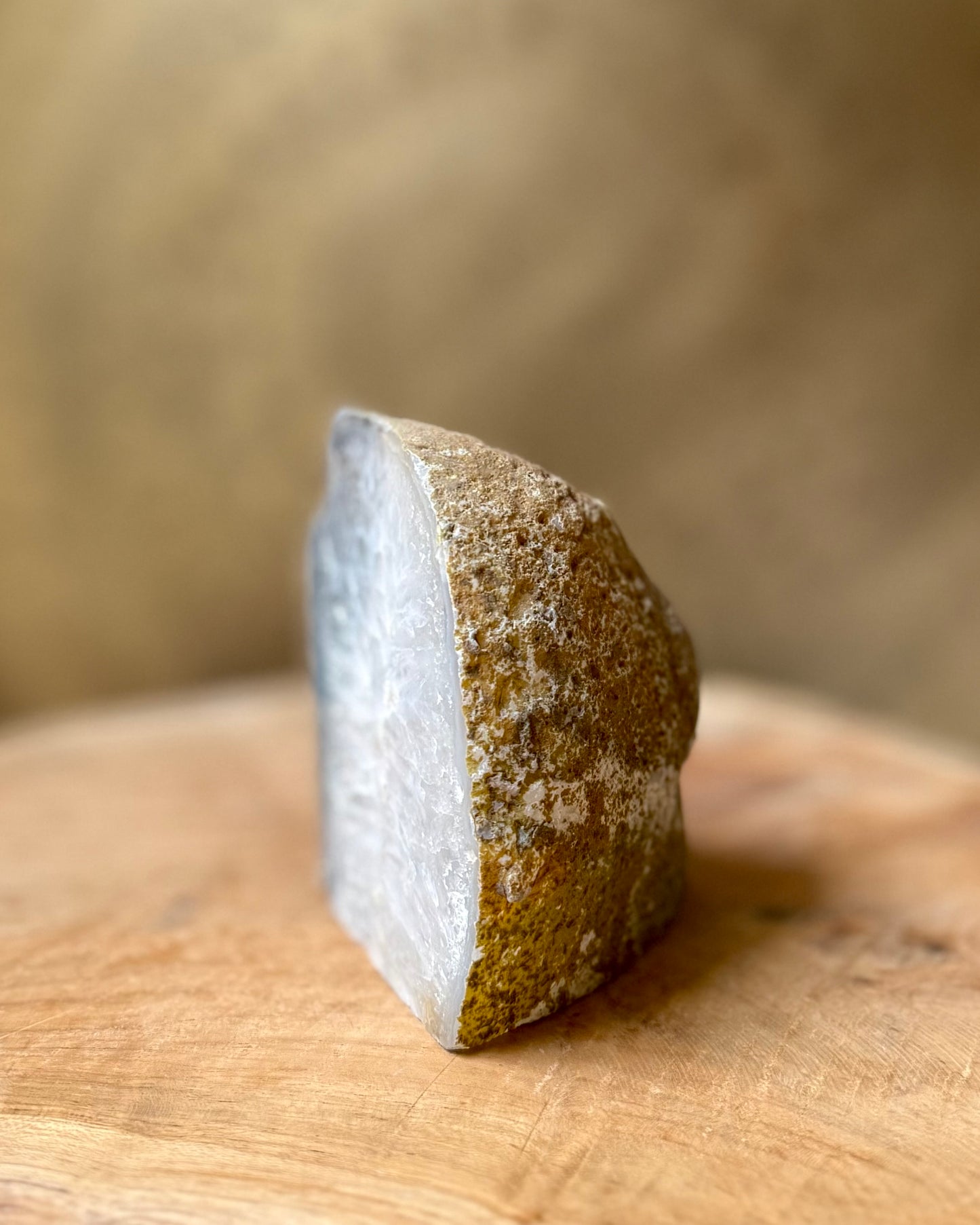 Agaat geode waxinelichthouder
