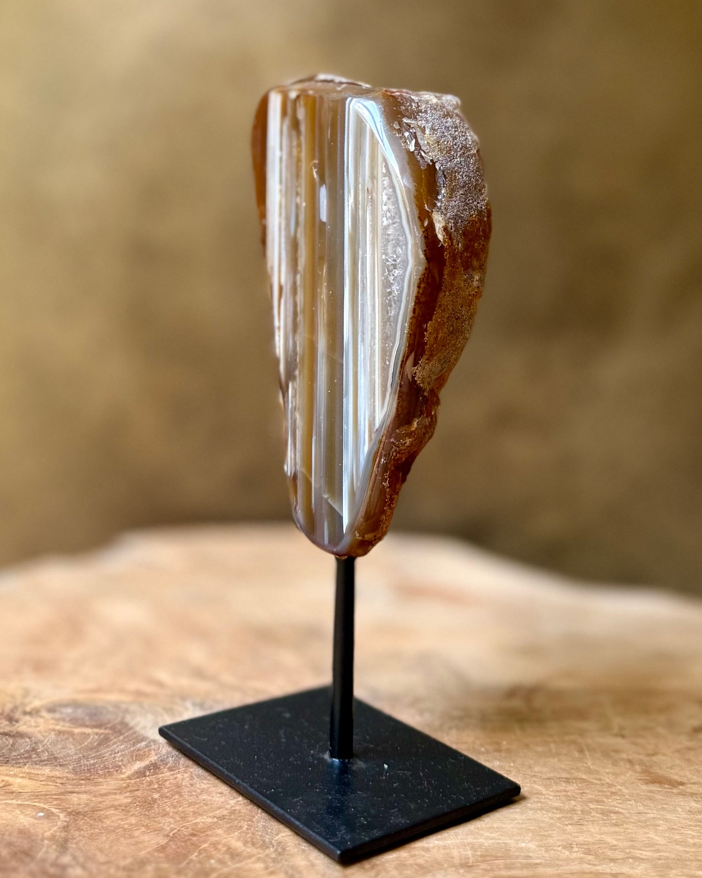 Agaat geode op standaard