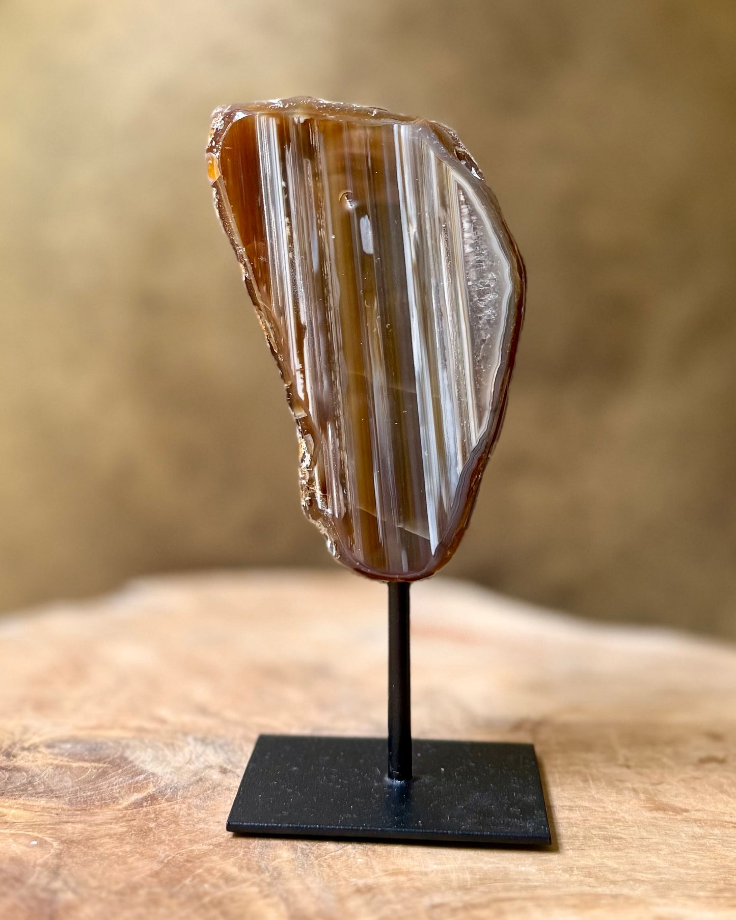 Agaat geode op standaard