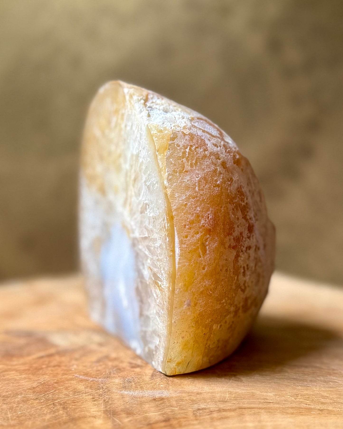 Agaat geode waxinelichthouder