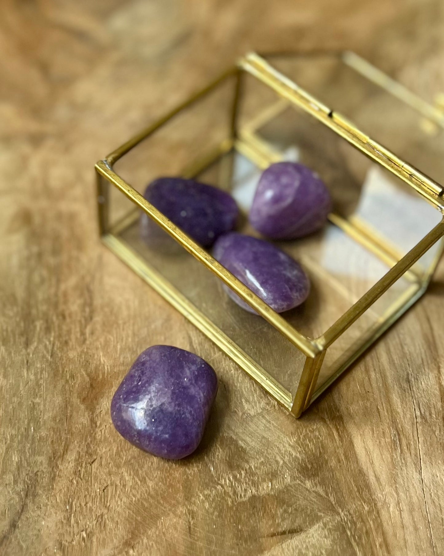 Lepidolite tumbled stone