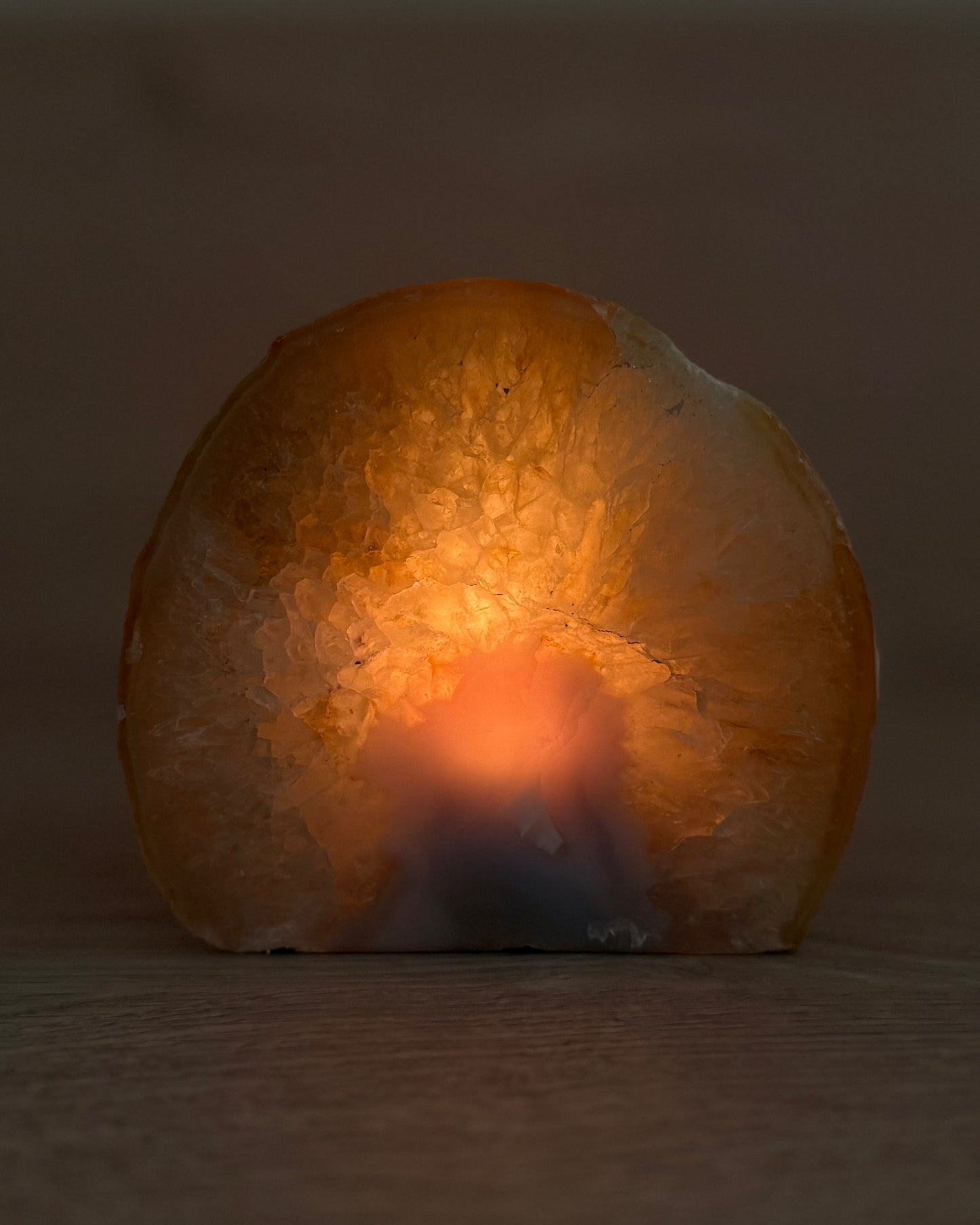 Agaat geode waxinelichthouder