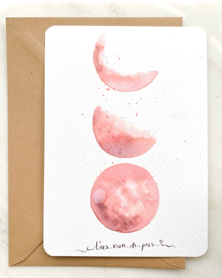 Greeting card Moon phases