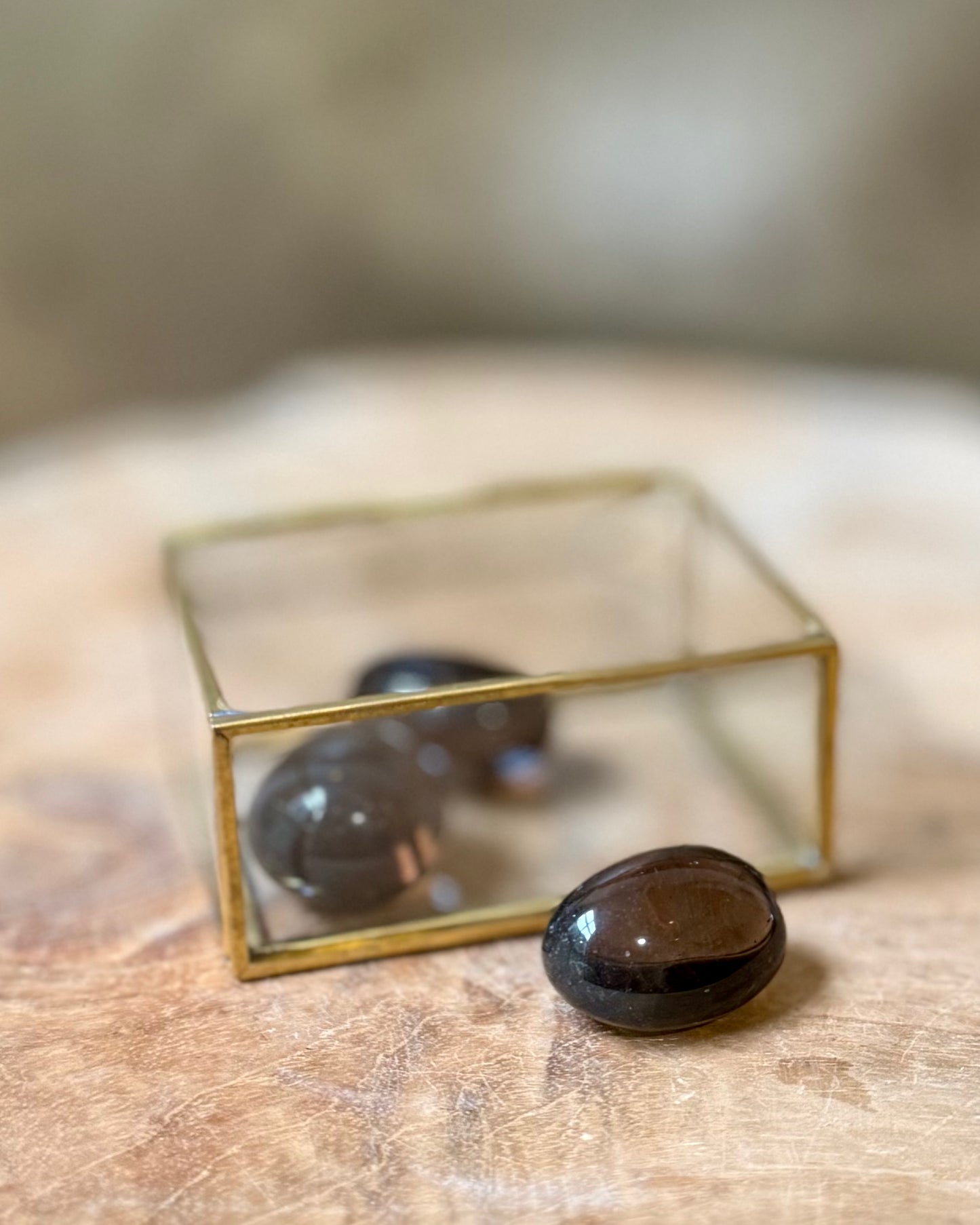 Smoky quartz tumbled stone A extra quality