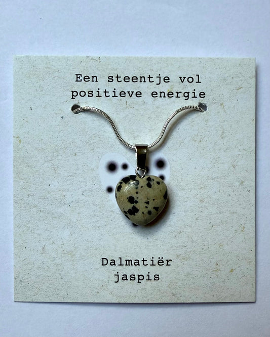Ketting Steentje vol positieve energie - Dalmatiër Jaspis