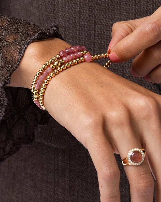 Aardbeienkwarts armband