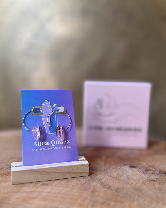 Aura Quartz oorbellen