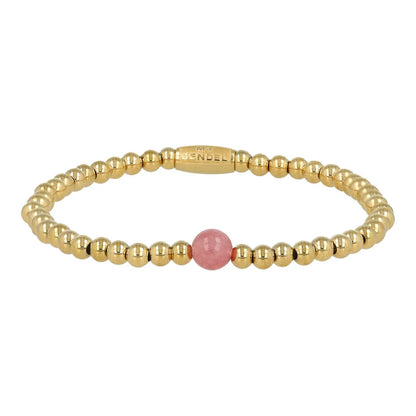 Aardbeienkwarts armband goud