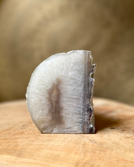 Agaat geode waxinelichthouder