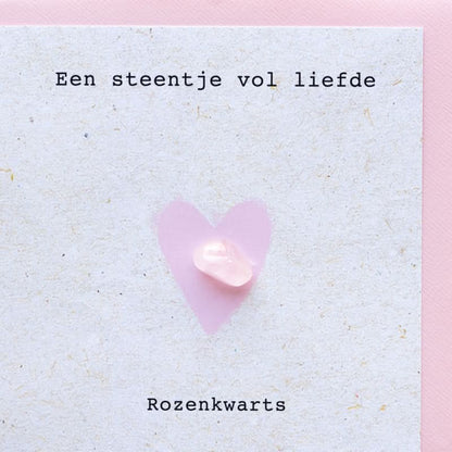 Wenskaart steentje vol liefde