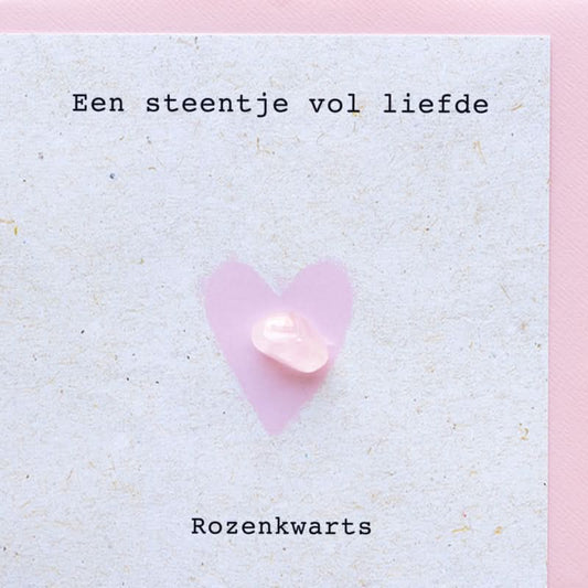 Wenskaart steentje vol liefde