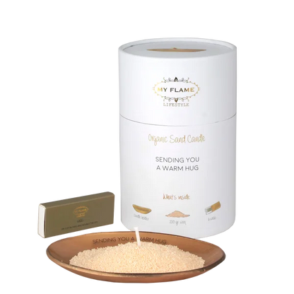 Organic Sand Candle ‘sending you a warm hug’