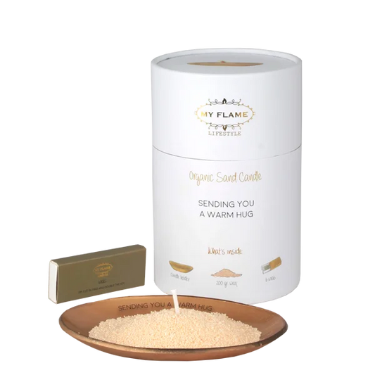Organic Sand Candle ‘sending you a warm hug’