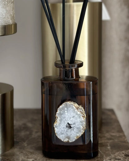 Luxe geurstokjes met Bergkristal Amber
