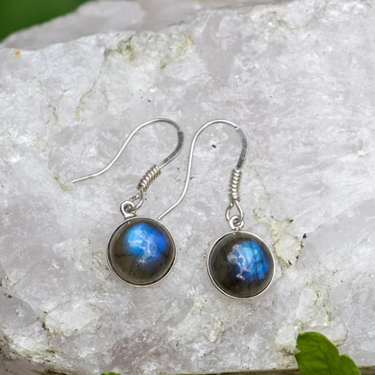 Labradorite earrings 925 Sterling Silver