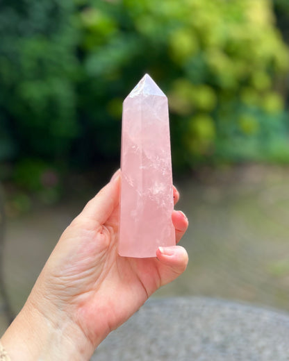 Rose quartz large tower